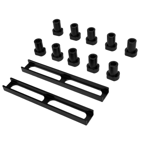 19mm Aluminum Bench Dog With Non Slip Round Clamping Pad For Woodworking On MFT Tables set showing multiple components