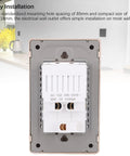 Heavy Duty Wall Outlet With Dual Usb And Type C Charging Ports, 15 Amp Electrical Receptacle showing easy installation features.