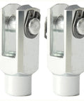 Two Pack Air Cylinder Rod Clevis End Y Connector 28mm Length M6x1 Female Thread Iron Joint For Pneumatic Linkage Durable And Easy To Install Silver Finish 16mm Bore 6mm Inner Clearance, pair of silver iron clevis ends