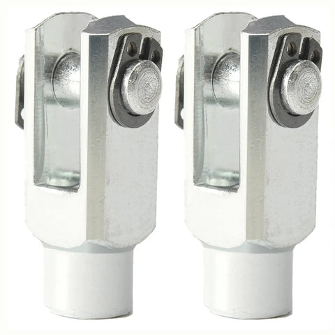 Two Pack Air Cylinder Rod Clevis End Y Connector 28mm Length M6x1 Female Thread Iron Joint For Pneumatic Linkage Durable And Easy To Install Silver Finish 16mm Bore 6mm Inner Clearance, pair of silver iron clevis ends