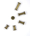 Premium Chicago Screw Assortment Kit Brass Leather Binding Posts Heavy Duty Hardware Fasteners for Crafting and Bookbinding DIY Jobs 6 mm.