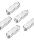 Round Ended Feather Key Set 22x6x6 Mm Stainless Steel Shaft Key Stock 5 Pcs For Fasteners And Mechanical Projects Beefy Silver Tone