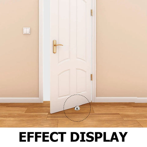 Stainless Steel Floor Door Stopper 2 Pack Hemispherical Anti Collision Door Stop for Safety No Drill Install Easy to Install Modern Design