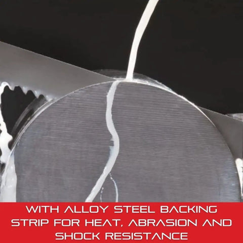 Intenss PRO-DIE Bi-Metal Band Saw Blade With M-42 Cobalt HSS Teeth For Tool Die And Mold Steels, 5 Ft 4.5 In Length, 1/2 Inch Wide, 0.025 Inch Thick, 14 To 18 TPI, Split Chip Technology For Faster Contour Cuts On Vertical Machines
