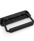 Heavy Duty Spring Loaded Surface Mount Folding Handles With Stainless Steel Construction And Comfortable Rubber Grips Set Of 2 Black