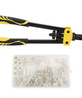 Hand Riveter Tool Kit With M3 And M10 Wrenches For Effort Saving Riveting And Quick Rivet Nut Installation In DIY Projects And Repairs No Sweat Pain Free Repeated Fastening, black and yellow manual tool