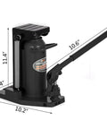 Badass Build Heavy Duty Air Hydraulic Toe Jack Lift Machine With Heat Treated Steel Quick Retraction Spring And Nonslip Claw for garage use.