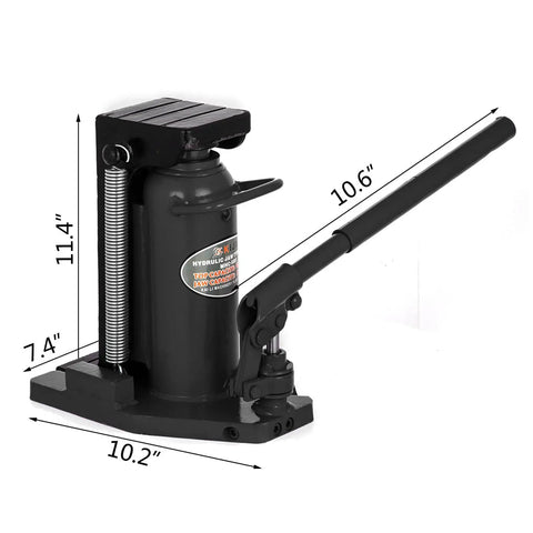 Badass Build Heavy Duty Air Hydraulic Toe Jack Lift Machine With Heat Treated Steel Quick Retraction Spring And Nonslip Claw for garage use.