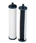Replacement Gravidyn Ceramic Filter Element For TRK drip gravity systems showing exterior and carbon core detail