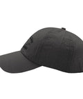 New Orleans Inspired Dark Grey Adjustable Cap For Men With One Size Fits Most Comfy Buckle Closure, Lightweight Breathable Materials, side view