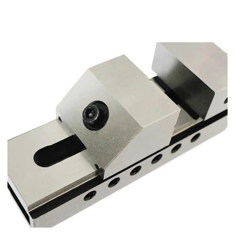 Self Centering Angle Vise With Precision Gear And Bearing Core For Cnc Machines featuring solid v-shape jaws and clamping slots.
