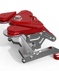 Bidirectional Cut Off Tool For Quick Left Or Right Cuts Heavy Duty Pro Grade Cutter That Slashes Through Materials Fast A Real Workhorse Compatible With Van Mark And Tapco Brakes Ideal For Roofing Siding Metal Tile Work. red metal three-wheel cutter