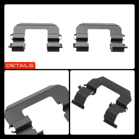 Heavy Duty Front Disc Brake Hardware Kit For Hyundai Elantra Son Of Kia Soul 2004 To 2013 P924 front brake clips, black metal