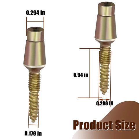 Diagram showing measurements of Tamper Proof Door Hinge Screws 8 Pack With Hardened Security Pins, highlighting size and dimensions.