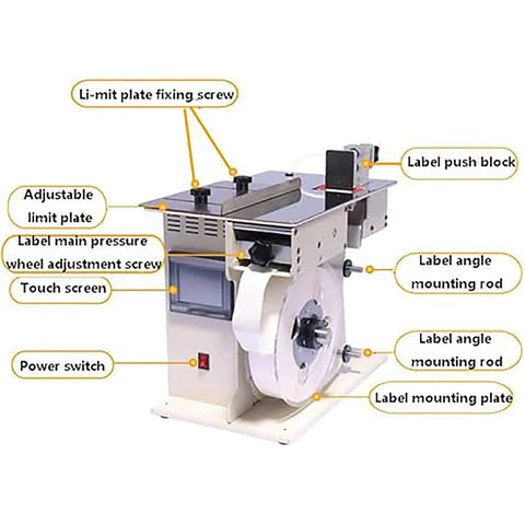 Hot Two In One Automatic Right Angle Labeling And Peelable Label Machine With Fast Touch Screen Control Stainless Steel Body for precise corner labeling.