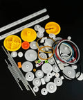 82 Piece Module Plastic Gear Set For DC Motors RC Cars Robots DIY Models Gear Replacement Includes Spindle Gear Single Gear Double Gear Crown Gear Pulley Rack And Rubber Bands