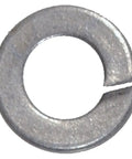 Split Lock Galvanized Wood Washer 5/16 Inch Steel 100 Pack Silver Finish Built To Last For Softer Materials And Wood To Wood Joints Rust Resistant Heavy Duty Hardware For Vibration Control close-up of washer in split position.