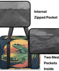 Alligator Pattern Travel Duffel Bag For Men And Women Waterproof Gym Bag with internal zipped and two mesh pockets