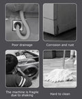 Heavy Duty Appliance Rollers With Furniture Lifter Tool Universal Wheel Sliders For Kitchen Moving Helper Supports Up To 300kg Load Capacity Iron Construction Keeps Floors Scratch Free Great For Washing Machines And Fridges. Images showing poor drainage and corrosion issues.