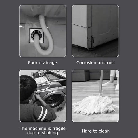 Heavy Duty Appliance Rollers With Furniture Lifter Tool Universal Wheel Sliders For Kitchen Moving Helper Supports Up To 300kg Load Capacity Iron Construction Keeps Floors Scratch Free Great For Washing Machines And Fridges. Images showing poor drainage and corrosion issues.