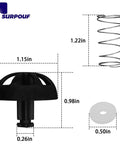 Dimensions of Two Pack Spring Loaded Brew Basket Stopper Kit For Universal Coffee Machines Replacement Parts