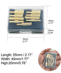 Slick 9 Piece Gun Cleaning Rod Adapter Kit Featuring Male Female 5 40 8 32 10 32 Thread Converters displayed in a transparent case.