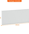 Two Pack 12 By 24 Inch Metal Pegboard Panels For Garage Wall Storage And Tool Organization On Workbench Or In The Workshop Grey Durable Steel Panels With Wide Hook Compatibility For Pegs And Accessories