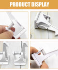 16 Piece White ABS Safety Cabinet Locks For Dressers And Freezers Keeps Little Ones Out And Doors Shut With Easy Install