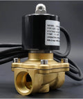 Waterproof Solenoid Valve For Fountain And Underwater Use Normally Closed IP68 Half Inch To Two Inch Ports Durable Garden Irrigation Water Valve For Outdoor Projects Easy Install And Versatile For Medium Temperature Range, brass body