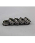 Top Notch F609ZZ Flanged Deep Groove Ball Bearings 9x24x7mm Precision Steel ABEC-1 Grade stacked at an angle.