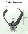 Knock Out Stubborn Pipe Clogs Fast With This Heavy Duty Three Inch Sharktooth Root Cutter Blade Fits K-60-SE Drain Cleaners Replaces 98055 T-150 7/8 Cable Rock Solid product dimensions showing size details in inches.