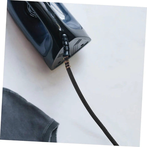 High Pressure Steam Hose For Iron Replacement No Fuss Flexible High Temperature Resistant Durable Steam Iron Tube in use with an iron