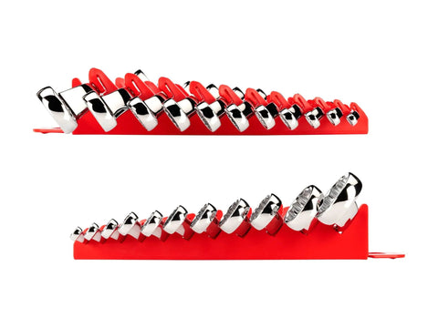 11 Piece 45 Degree Offset Box End Wrench Set With Holder Spanning 6 To 32 Millimeter Sizes For Tight Spots Auto Work And Home Repairs
