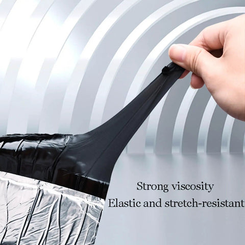 Person stretching Built Different Roof Underlayment Roll With Ice And Water Shield Heavy Duty Waterproof Membrane to show elasticity.