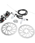 Rock Solid Mountain Bike Disc Brake Kit Featuring Hella Grippy Stopping Power and Lightweight Trail Upgrades Compatible with Most Fat Tire Cruisers and Dirt Bikes premium hydraulic pads and vented rotors.