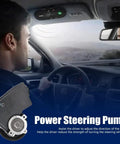 Driver steering vehicle with inset of Jeep Cherokee Wrangler TJ 4.0L Power Steering Pump With Pulley Heavy-Duty Hydraulic Pump Replacement