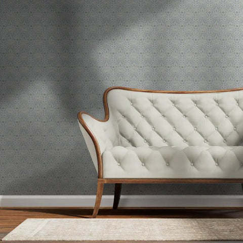 Upgrade Your Interior Game With This Rad Boho Ikat Soft Silver Metallic Wallpaper Featuring A Chic Fibrous Finish That Adds Major Bling To Any Walls