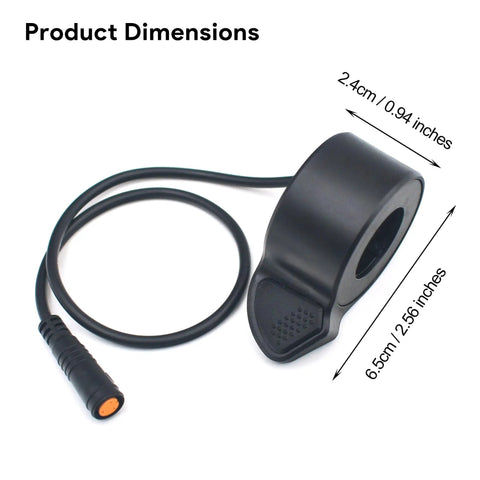 Thumb Throttle For Super 73 S2 S1 ZX RX Adventure Series 3 Pin Plug Replacement Accelerator For 22 23mm Diameter E Bikes And Scooters With Precise Responsive Speed Control And Lightweight ABS Build