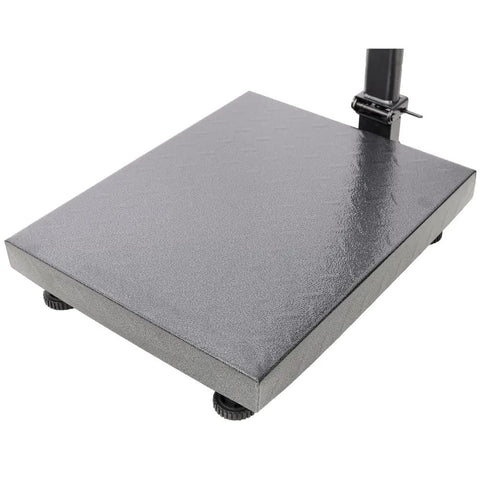 Heavy Duty Digital Floor Scale Handling Up To 660 Pounds Like A Champ rectangular gray platform with textured surface.