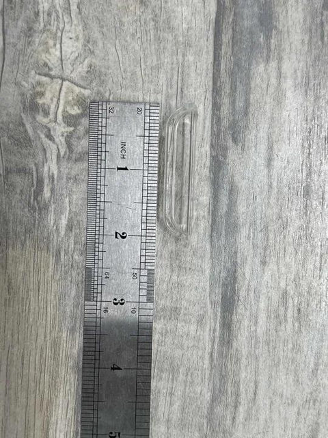 Ten Pcs Mini Acrylic Pull Handles 2 Inch Clear Hardware with ruler measurement for Jewelry Boxes Wood Boxes and Craft Projects