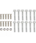 Seat Cushion Repair Parts With Hardware For EZGO Medalist TXT Golf Cart 1994 Through 2013 Grab And Go Replacement Kit Durable Long Lasting Performance, showing bolts and nuts.