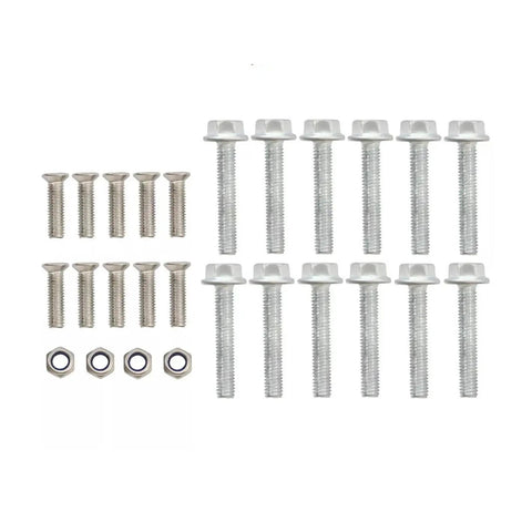 Seat Cushion Repair Parts With Hardware For EZGO Medalist TXT Golf Cart 1994 Through 2013 Grab And Go Replacement Kit Durable Long Lasting Performance, showing bolts and nuts.