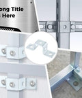 Five Hole Curved Strut Connector Brackets Pack Of Six Steel Support Rod Fittings with electrogalvanized finish in use