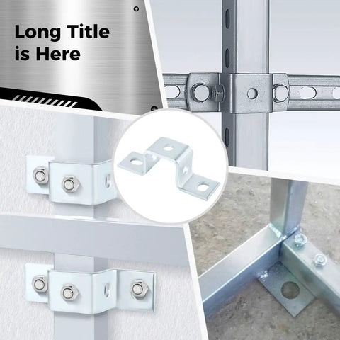 Five Hole Curved Strut Connector Brackets Pack Of Six Steel Support Rod Fittings with electrogalvanized finish in use