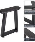 16 Inch Metal Table Legs Heavy Duty Trapezoid Style For Custom Benches Coffee Tables End Tables TV Stands And Nightstands Built Tough As Nails