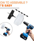 Bi-Metal Six And A Quarter Inch Hole Saw Kit With Dust Bowl Catcher For Recessed Lighting Pro Grade For Wood Metal Drywall Includes Arbor Replacement Drill Bit Hex Key And Dust Shield By VIKITON assembly instructions
