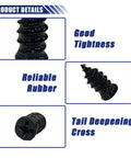 DIY Tire Patch Kit With 40 Rubber Plugs In Two Sizes For Quick Self Service Puncture Repair, showing plug design details