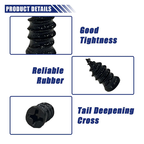 DIY Tire Patch Kit With 40 Rubber Plugs In Two Sizes For Quick Self Service Puncture Repair, showing plug design details
