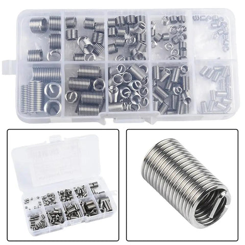 Grab This Rad Stainless Steel Helicoil Thread Repair Kit Featuring M3 M5 M6 M8 Rivet Nut Set With Threading Tools For Tough Fixing Jobs That Last. stainless steel thread insert kit with M3 M5 M6 M8 sizes in storage case