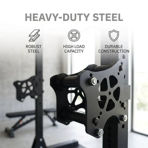 Cable Pulley System Gym Attachment For Home Gym With Lat Pulldown And Squat Rack Attachments Upgraded Roller Glider Pair Built Tough For Heavy Duty Home Gym Use, black steel rack mount